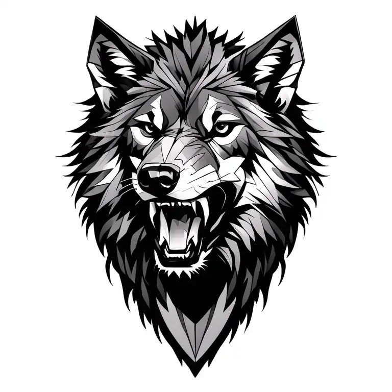 Wolf And Lion Roaring