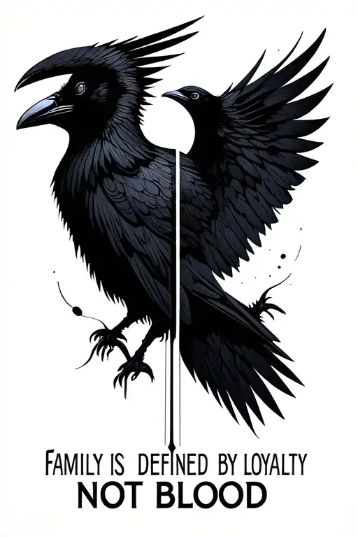 Family Is Defined By Loyalty Not Blood Raven