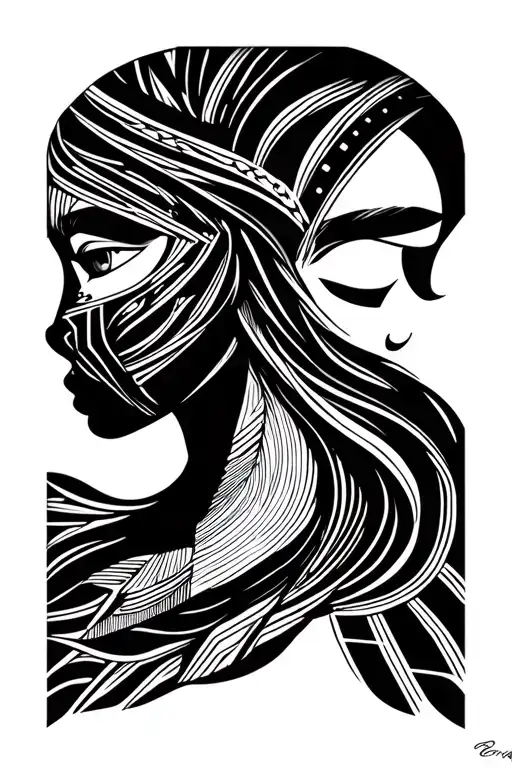 Woman's Face Made Of Valorant In The Mask