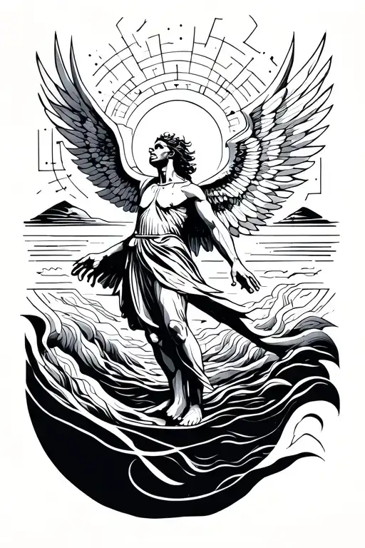 Icarus Reaching For The Sun Rising