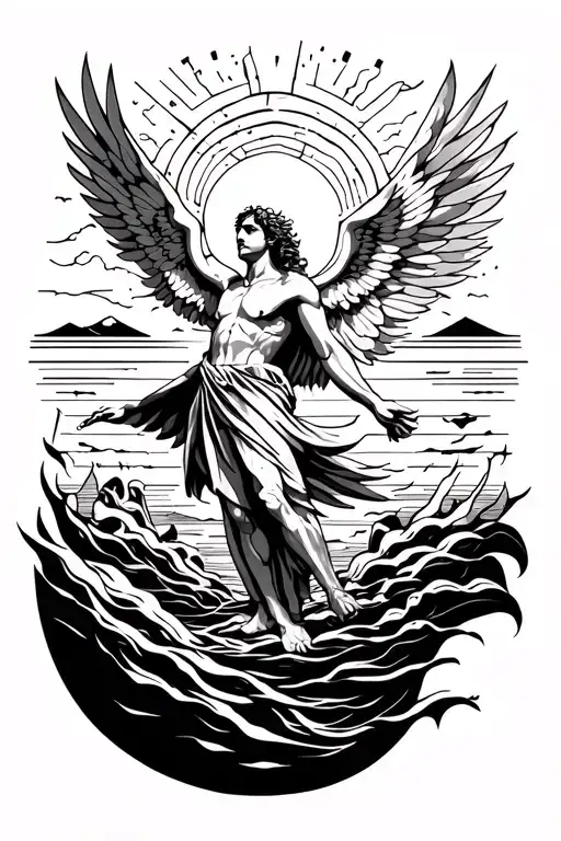 Icarus Reaching For The Sun Rising