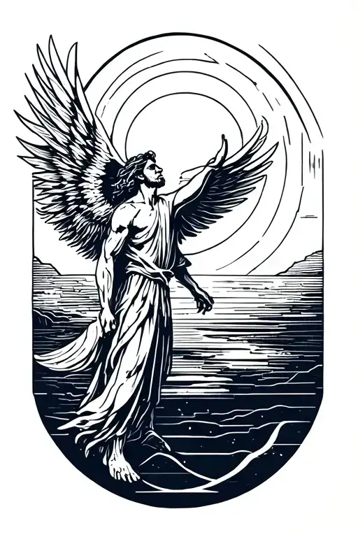 Icarus Reaching For The Sun Rising