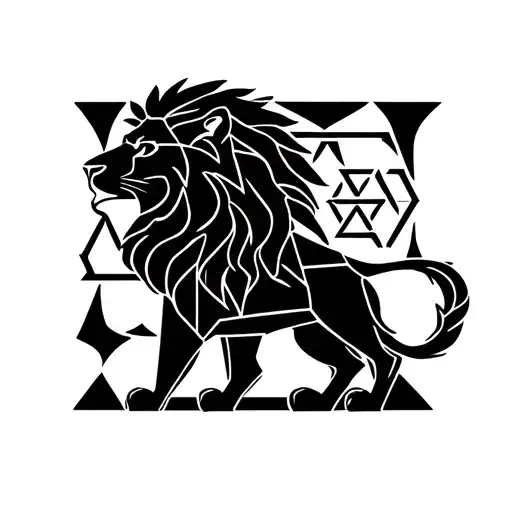 Lion Of Judah With Star Of David