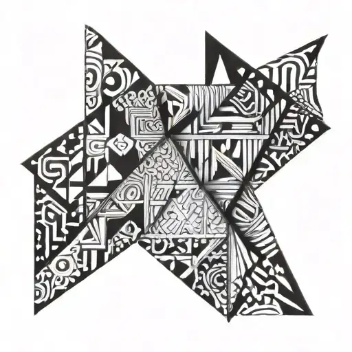 Zentangle Pattern Of Font Ab