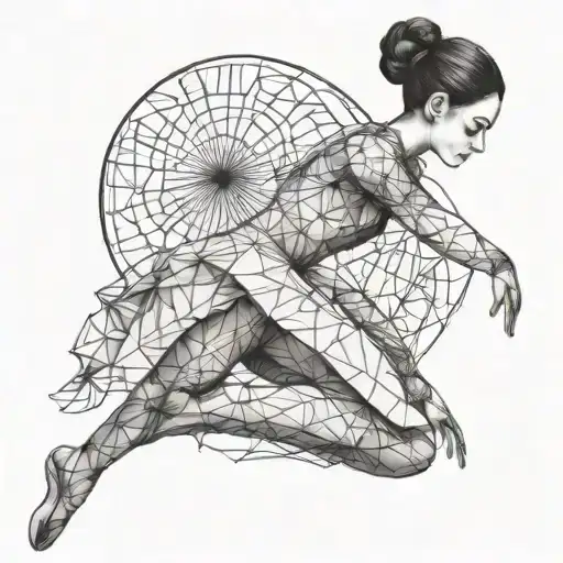 Half Ballerina With Half Leaonardo Di Vinci Human Body Art