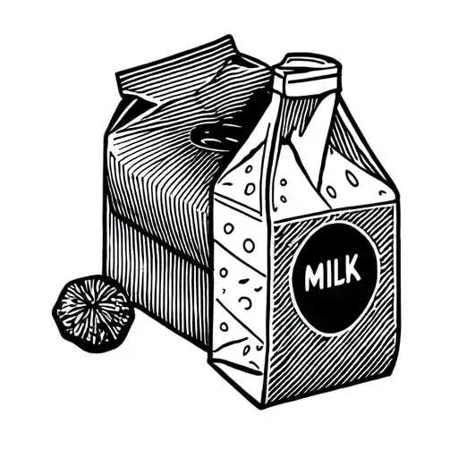 Milk Outsided A Bag Of Milk Outside A Bag Og Milk