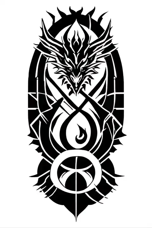 Ouroboros Dragon Scottish Vector