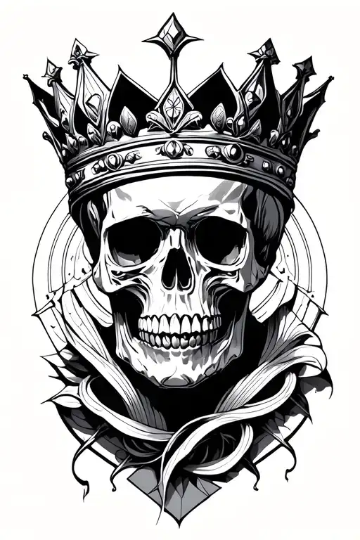 Skull Wearing A Crown