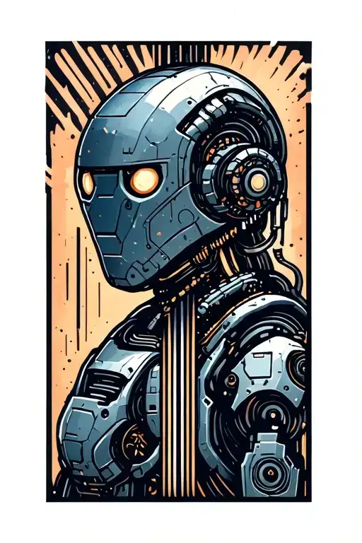 Robot Panel Taken Off From Forearm Tattoo Graphic Wires Bars