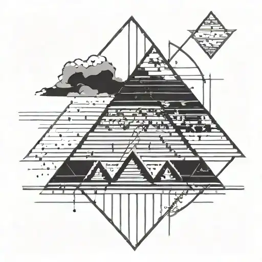 Pyramid With Script No Blood For Borders