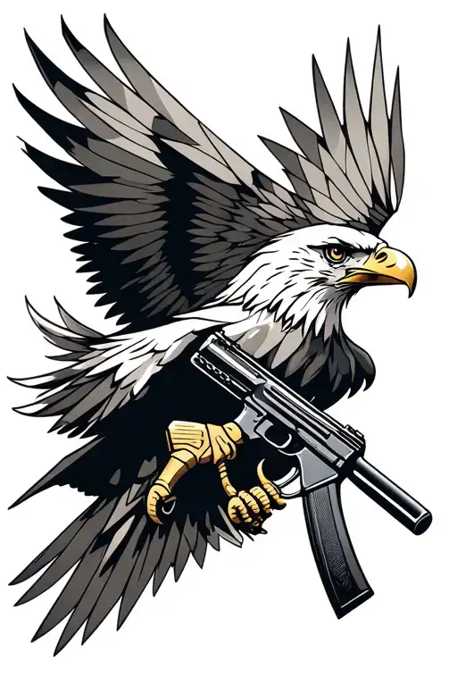 Eagle With An Ak 47