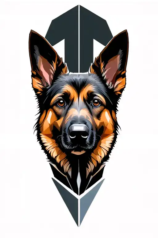 Working Line German Sheperd Head