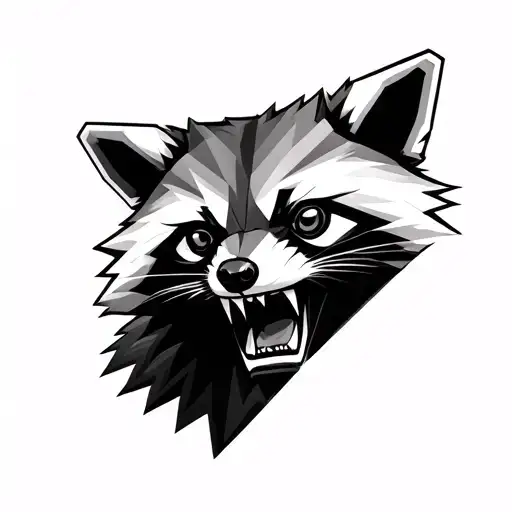 Angry Army Racoon
