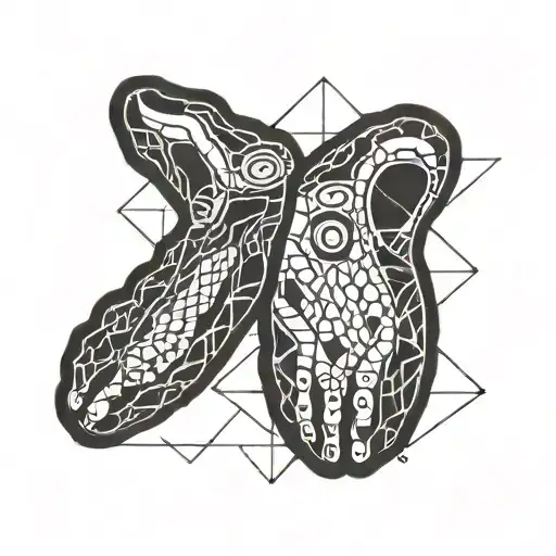 Baby Foot Tattoo In The Shape Of A Patch