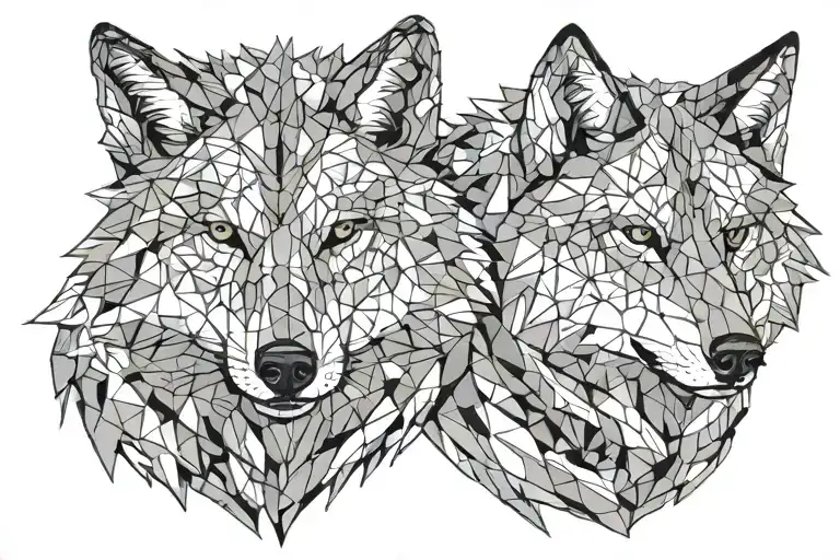 Two Wolf Head