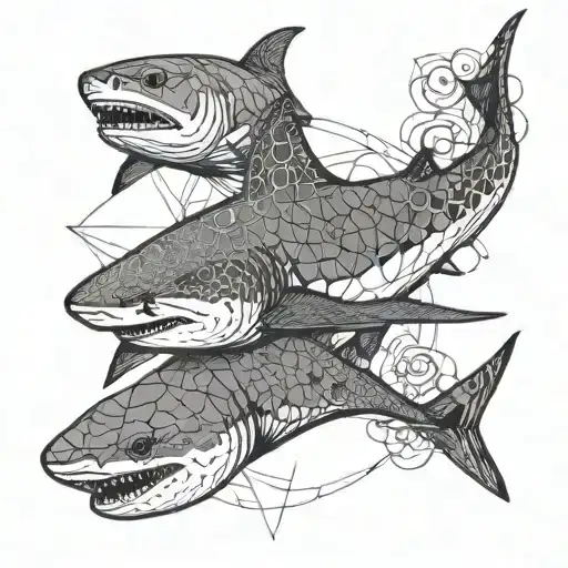 Shark And Sea Turtle