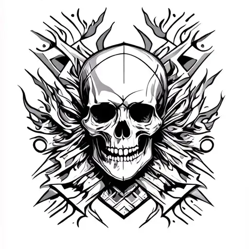 Skulls And Flames