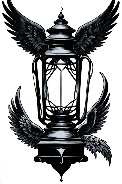 Light Lantern With Wings