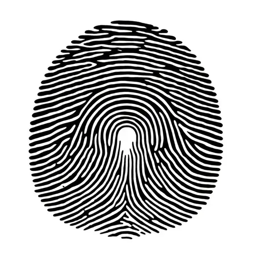 Fingerprint In The Place Of A Tree Stumps Aging Rings