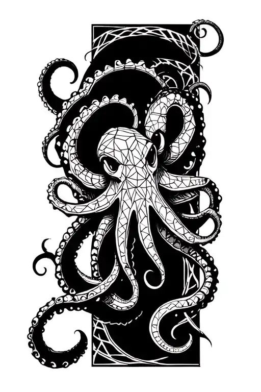 A Mural Depicting A Kraken