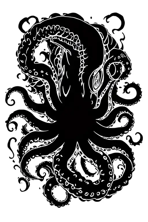 A Mural Depicting A Kraken