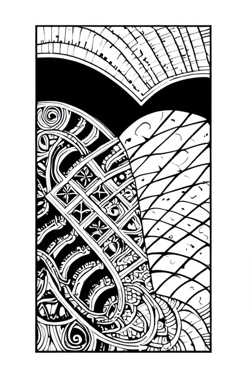 Fractal Psycheledic Theme Arm Bands On Forearm Sleeve