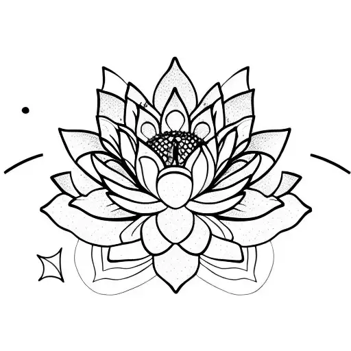 Water Lily With Moon