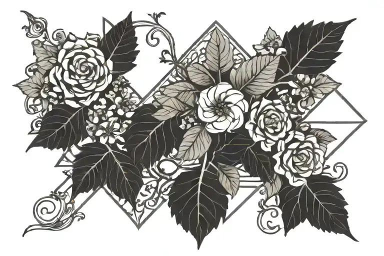 Vines And Flowers Intertwined