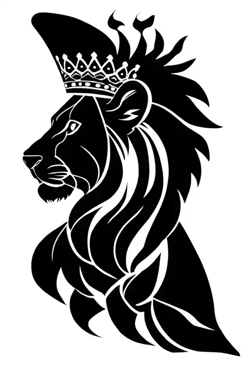 Lion With Crown As A Butterfly