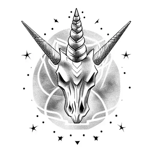 Unicorn Skull