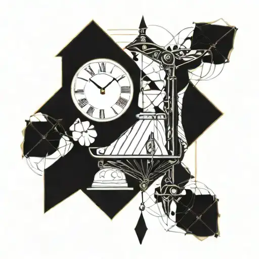 Clock With Justice Scales