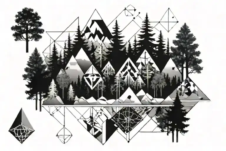 Geometric Forest Scene