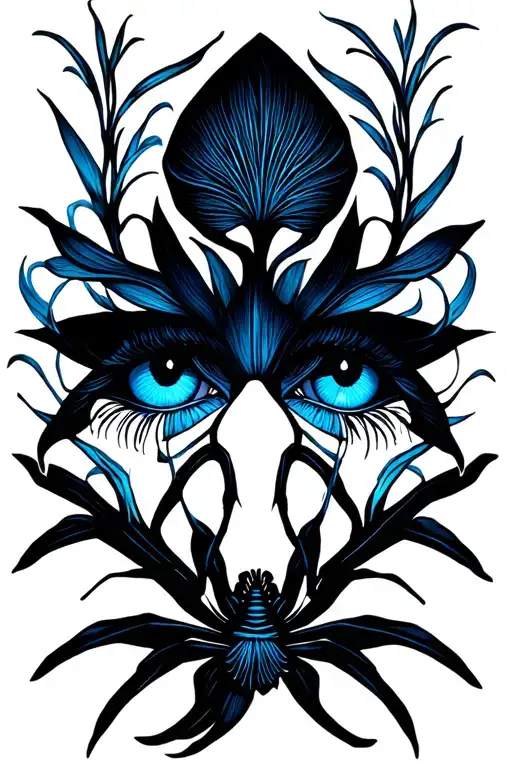 Raven Spider Lilies Black And Blue Eyes