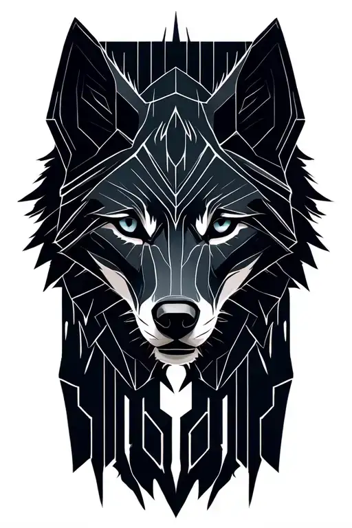 Futuristic Wolf Head