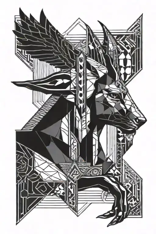 Anubis Holding The Balance