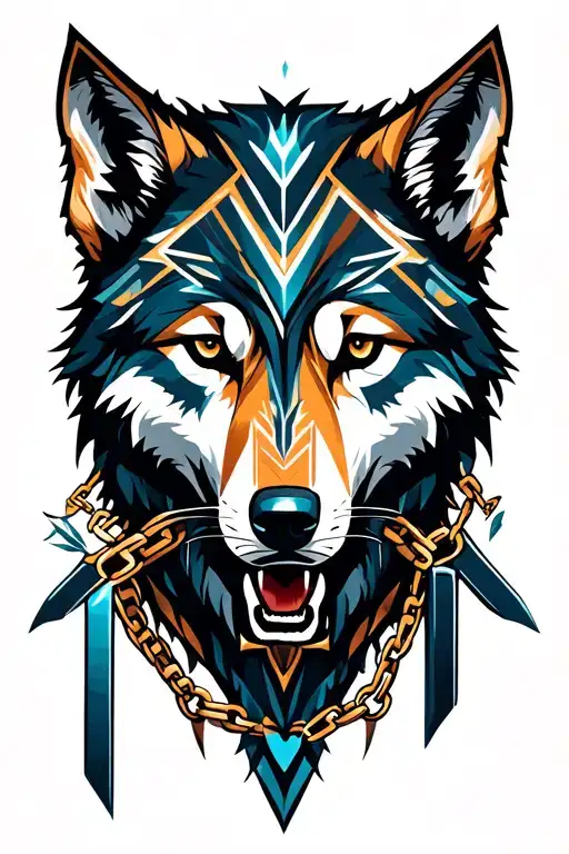 Wolf And Knives Royalty Chains