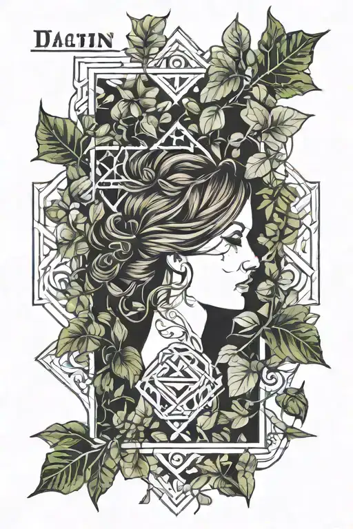 My Daughter Name Surrounded By Ivy Plant