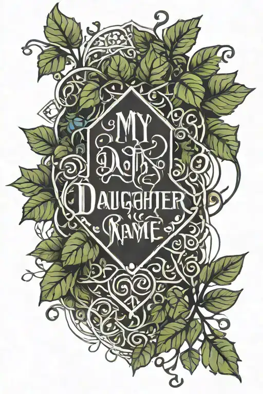 My Daughter Name Surrounded By Ivy Vine