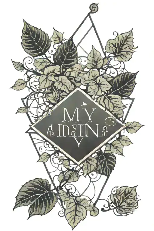 My Daughter Name Surrounded By Ivy Vine