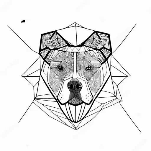 Pitbull With Quartz Crystal Clusters