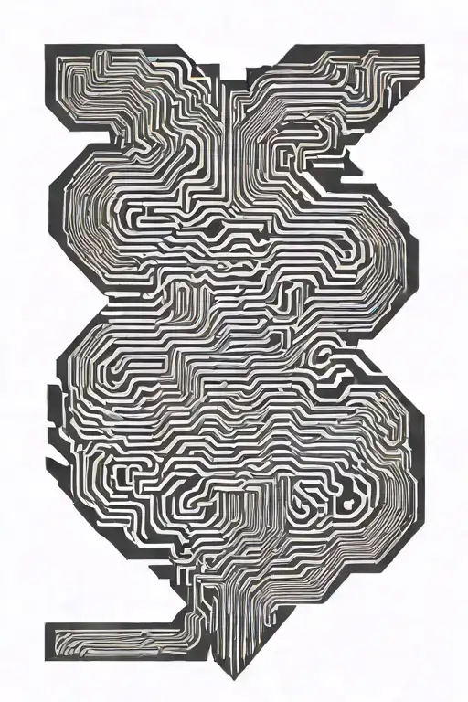 Unknown Pleasures Tattoo In Woodcut Style