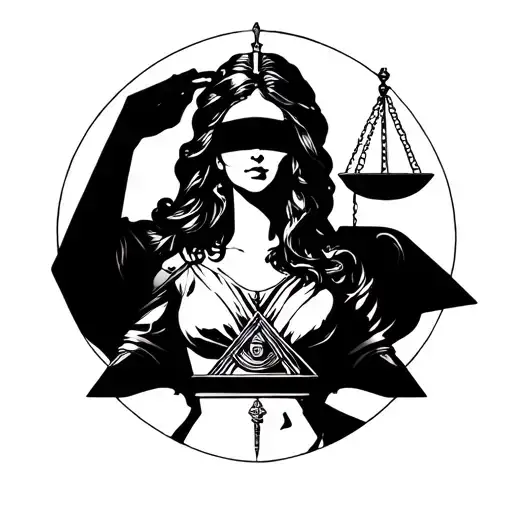 Blindfolded Lady Of Justice