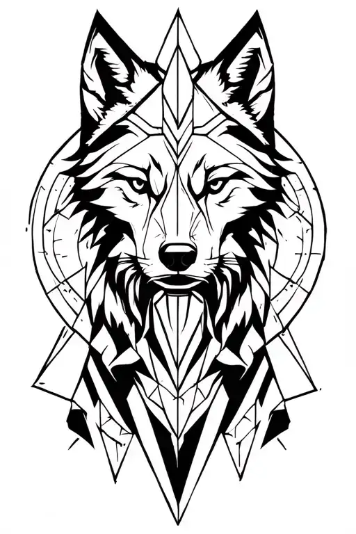 Wolf Wars And Mythology Tattoo Design