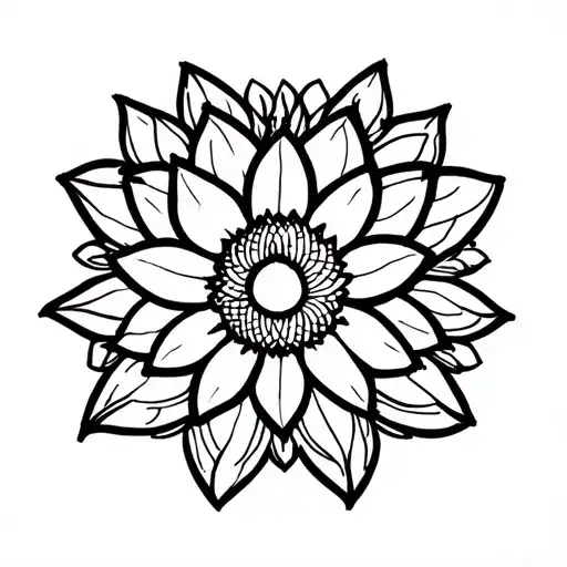 Lotus With Mandala Design Inspired
