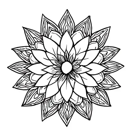 Lotus With Mandala Design Inspired