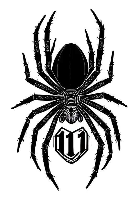 Spider With Number 11