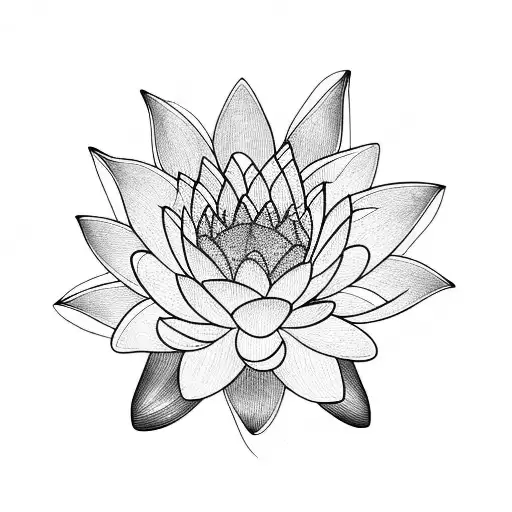 Water Lily With Moon