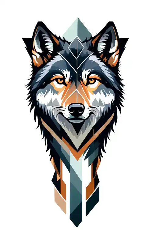 Wolf Forest Scene With A Hidden