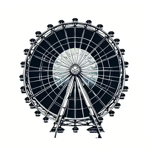 Ferris Wheel With Mount Rainer