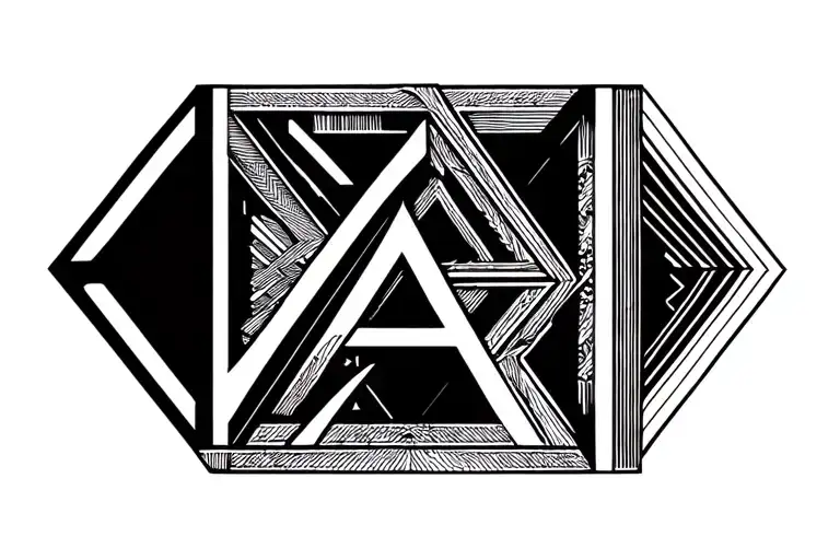 Letters A And I Geometric Design Incorporating
